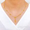 Upscale Chandelier 22k Gold Necklace