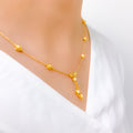 Upscale Chandelier 22k Gold Necklace