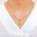 Classy High Finish 22k Gold Orb Necklace