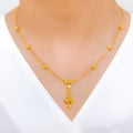 Classy High Finish 22k Gold Orb Necklace