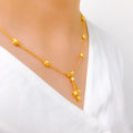 Classy High Finish 22k Gold Orb Necklace