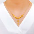 Graceful Decorative 22k Gold Bead Necklace