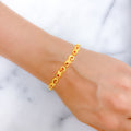 Trendy Curved Leaf Adorned Bracelet