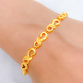 Trendy Curved Leaf Adorned Bracelet