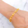 Trendy Curved Leaf Adorned Bracelet