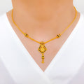 Opulent Colorful Dangling 22k Gold Necklace Set