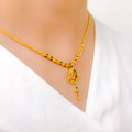 Elevated Peacock 22k Gold Necklace Set