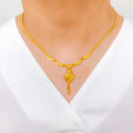 Elevated Beaded Drop 22k Gold Necklace Set