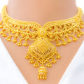 22k-gold-magnificent-intricate-dangling-tassel-necklace-set