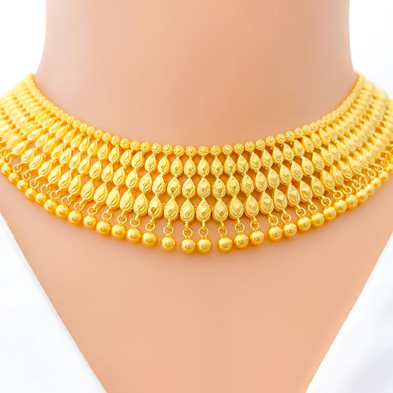 22k-gold-reflective-graduating-drop-necklace-set