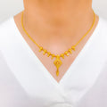 Stately Hanging Orb 22k Gold Necklace Set