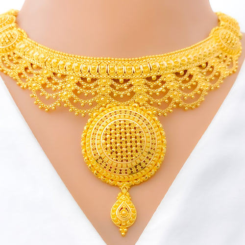 22k-gold-traditional-hanging-chain-necklace-set