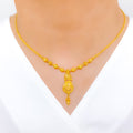 Unique Beaded 22k Gold Necklace Set