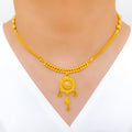 Elegant Floral 22k Gold Necklace Set