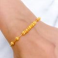Charming Gold Bead Cluster Bracelet