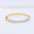 Unique Two Sided Two-Tone 22k Gold Bangle