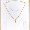 21k-gold-Unique Dangling Heart Necklace 