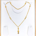21k-gold-Shiny Drop Heart Rope Necklace 