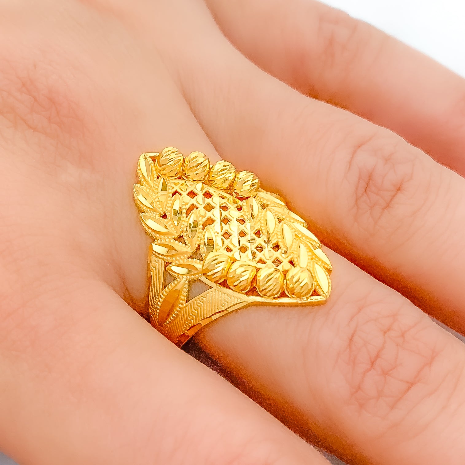 Diamond Leaf Ring – KAJ Fine Jewellery