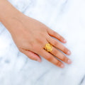 Unique Lightweight 22k Gold Paisley Ring