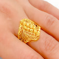 Unique Lightweight 22k Gold Paisley Ring