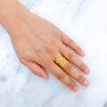 Dual Layered 22k Gold Reflective Ring