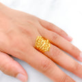 Dual Layered 22k Gold Reflective Ring