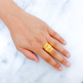 Extravagant Fancy 22k Gold Leaf Ring