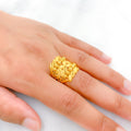 Extravagant Fancy 22k Gold Leaf Ring