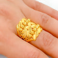 Extravagant Fancy 22k Gold Leaf Ring