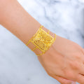 Radiant Reflective 22k Gold Statement Bracelet