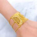 Radiant Reflective 22k Gold Statement Bracelet