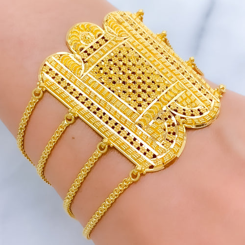 Extravagant Royal 22k Gold Statement Bracelet