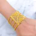 Magnificent Floral 22k Gold Statement Bracelet