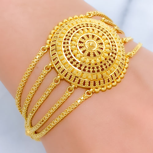 Elevated Classic Dome 22k Gold Bracelet