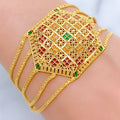 Vibrant Classy 22k Gold Meenakari Bracelet