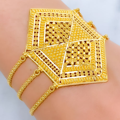 Bold Distinct Hexagon Bracelet