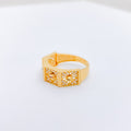 Contemporary Box Style CZ Ring