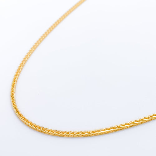 Medium Wheat 22k Gold Chain