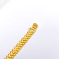 Wide Textured Men's 22k Gold Bracelet