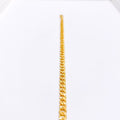 Dual Finish Men's Link 22k Gold Bracelet