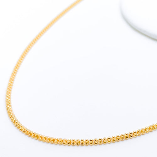 Thin Four Bead 22k Gold Chain