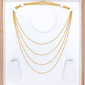 Thin Four Bead 22k Gold Chain