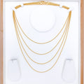 Thin Four Bead 22k Gold Chain