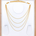 Thin Four Bead 22k Gold Chain