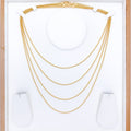 Thin Four Bead 22k Gold Chain