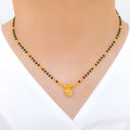 Posh Black Bead Thali 22k Gold Necklace