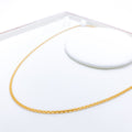 Petite Flat Beaded 22k Gold Chain