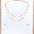 Petite Flat Beaded 22k Gold Chain