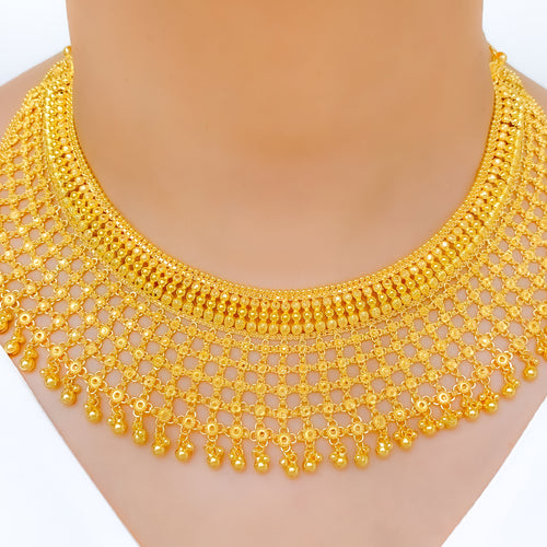 Grand Netted Choker 22k Gold Set